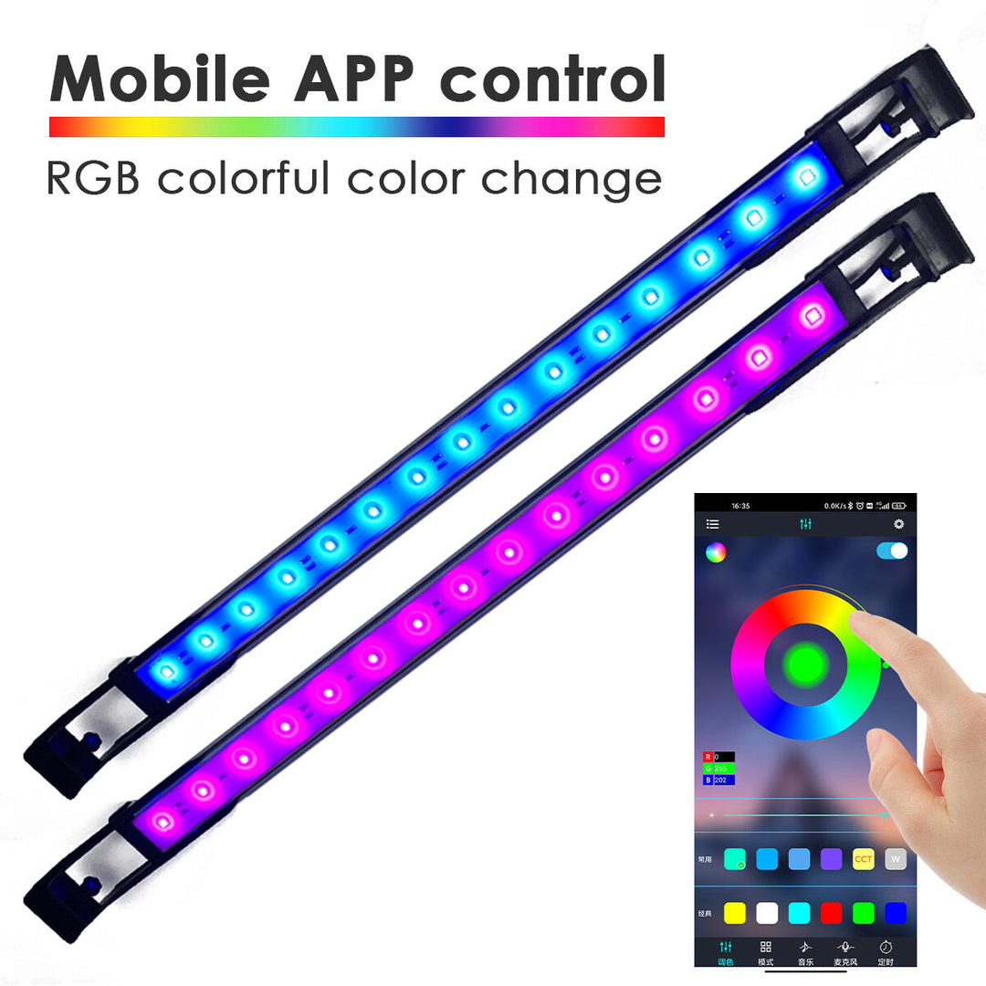 10w 12cm Fish Aquarium Tank Underwater Submersible Change APP Control Colorful LED Light Image 5