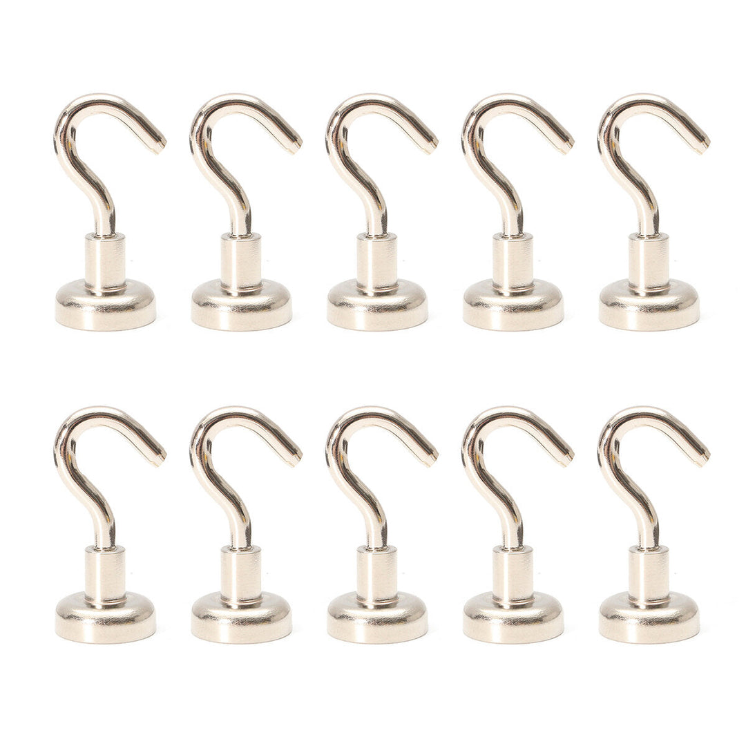 10Pcs D20/25/32 N35 Ferrite Magnetic Hooks Neodymium Hold 12kg Strong Magnet Image 1