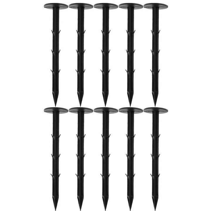 10pcs/Pack Black PP Mulch Shading Pest Control Garden Ground Nail Plastic Film Fixing Tools Image 2