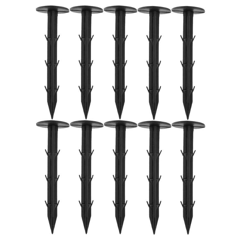 10pcs/Pack Black PP Mulch Shading Pest Control Garden Ground Nail Plastic Film Fixing Tools Image 3