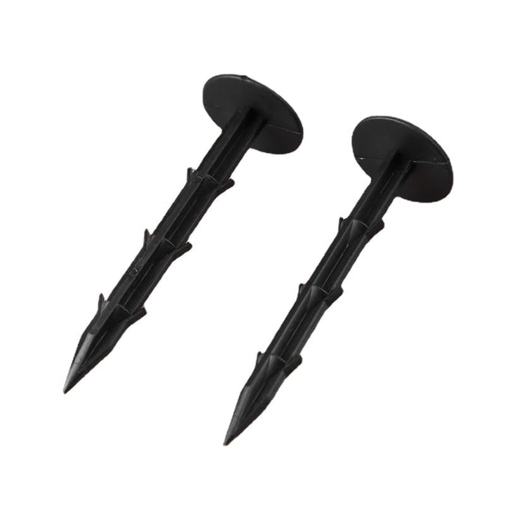 10pcs/Pack Black PP Mulch Shading Pest Control Garden Ground Nail Plastic Film Fixing Tools Image 1