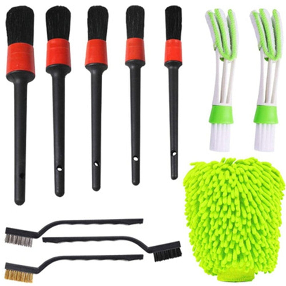 11pc Car Wash Brush Set Wash Car Wheel Washing Cleaning Brush for Cleaning Tools Detail Cleaning Brush Image 1