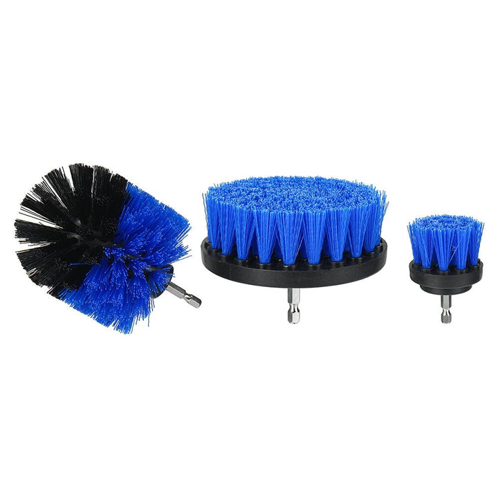 11pc Drill Scrubber Cleaning Drill Brush Set with Scouring Pad Extension Rod for Car Kitchen Grill Tile Image 2