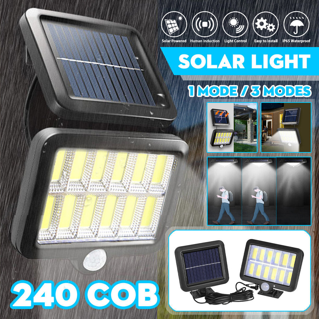 12 Grid Single/Three Mode Waterproof Split Solar Light Body Sensor Without Remote Control Image 3