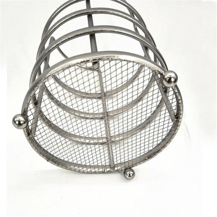 11X17cm Round Tableware and Chopstick Holder Metal Tool Storage Basket Image 6