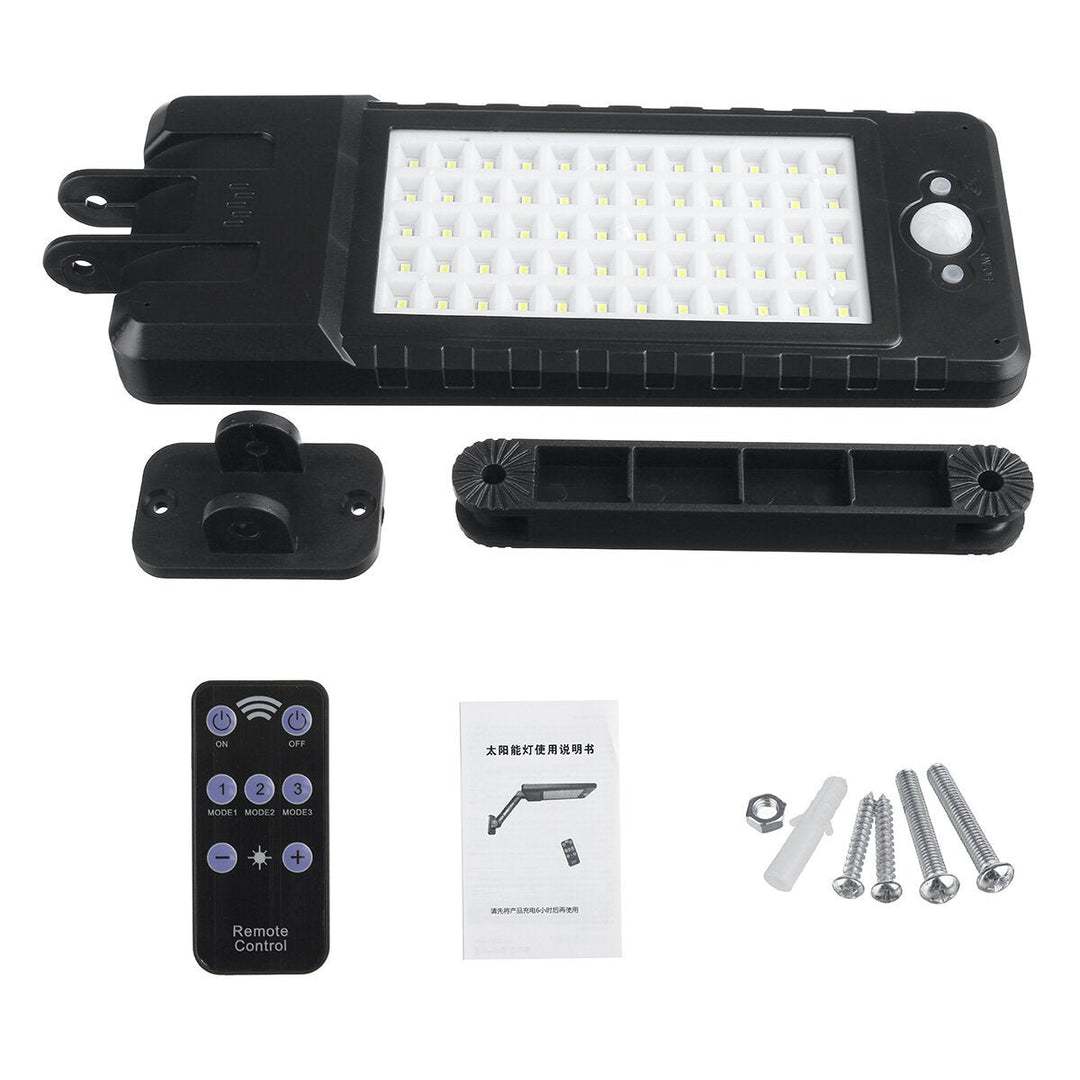 120COB/60LED Solar Flood Light 3 Modes Induction Spotlight Waterproof Camping Light with Remote Control Image 1