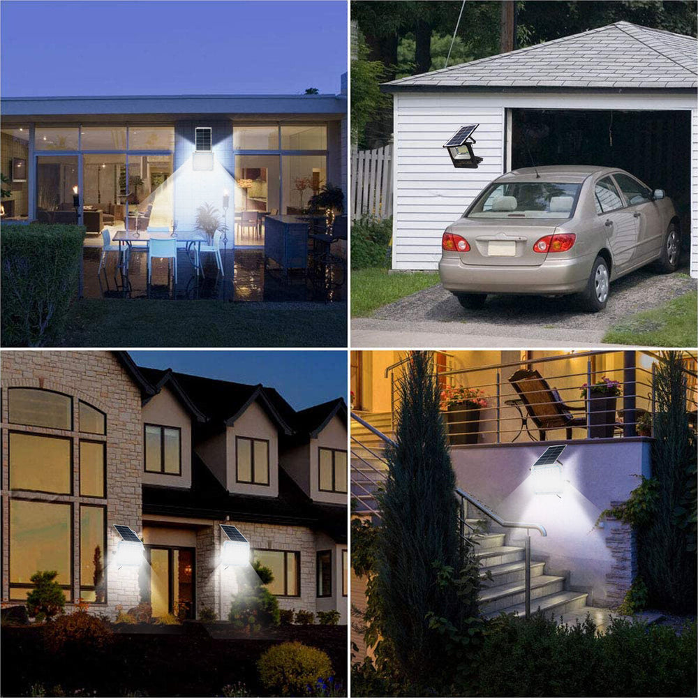 120W 6500-7000K 126 LED Camping Light Set Waterproof Wall Lamp Solar Panel Flood Light Outdoor Garden Image 2