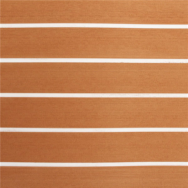 120x240cm Brown and White EVA Foam Faux Teak Sheet Boat Yacht Synthetic Teak Decking Image 4