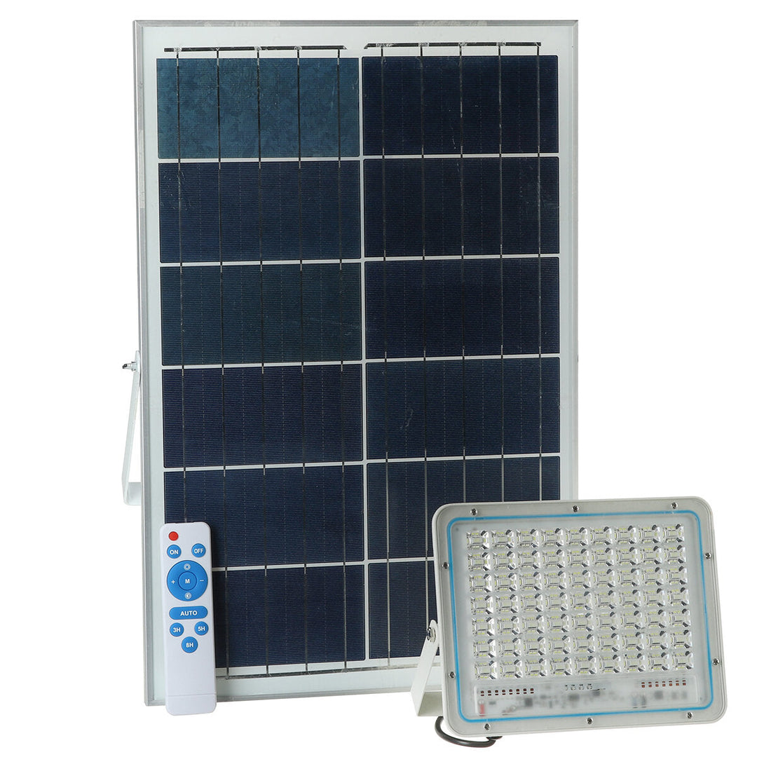 120W 6500-7000K 126 LED Camping Light Set Waterproof Wall Lamp Solar Panel Flood Light Outdoor Garden Image 5