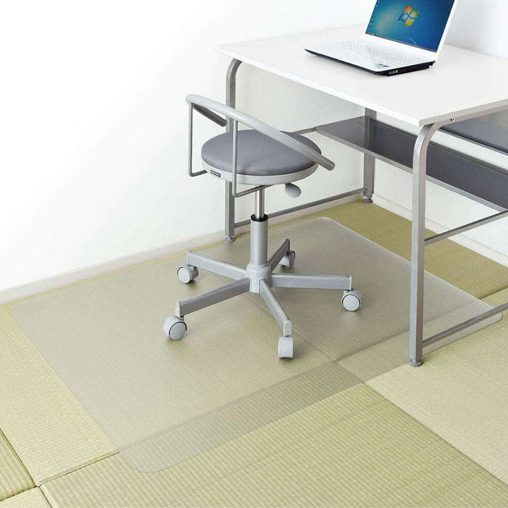 120100cm Clear PVC Floor Protection Mat Waterproof and Non-slip Rolling Chair Anti Scratch Carpet Protector Transparent Image 4