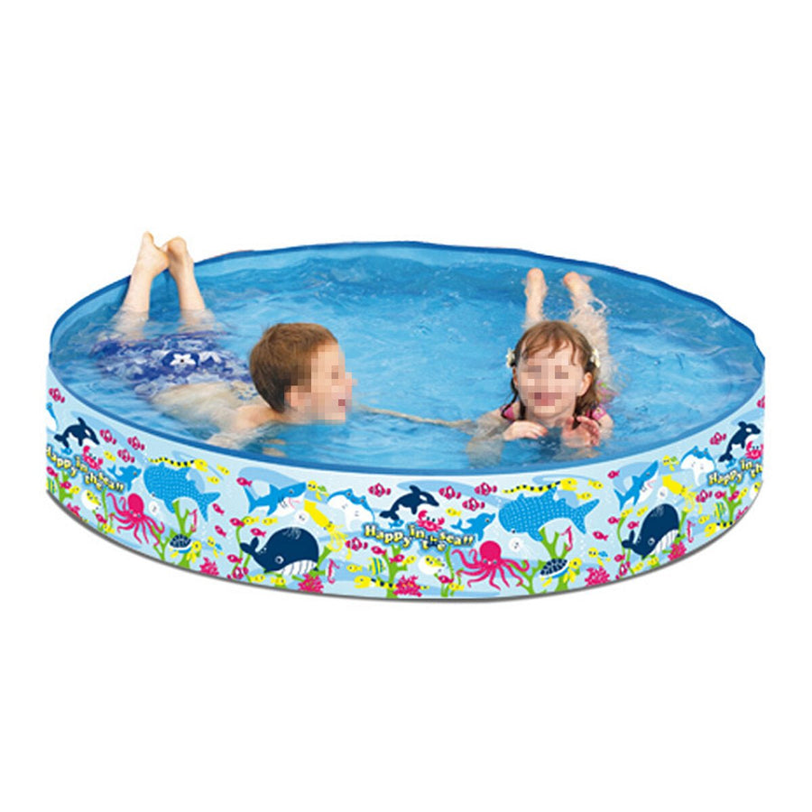 120/150cm Inflatable Swimming Pool Family Outdoor Garden Kid Play Bathtub Image 1