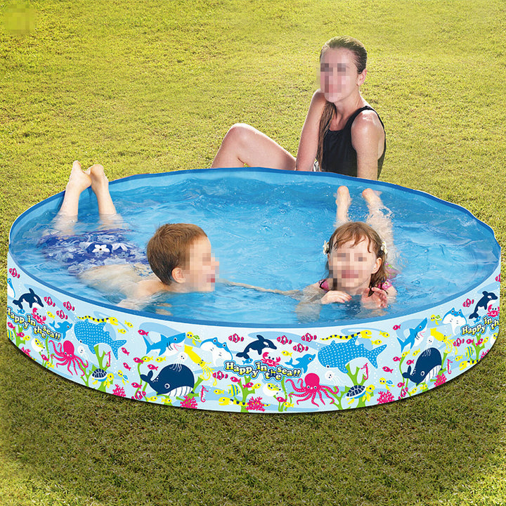 120/150cm Inflatable Swimming Pool Family Outdoor Garden Kid Play Bathtub Image 3