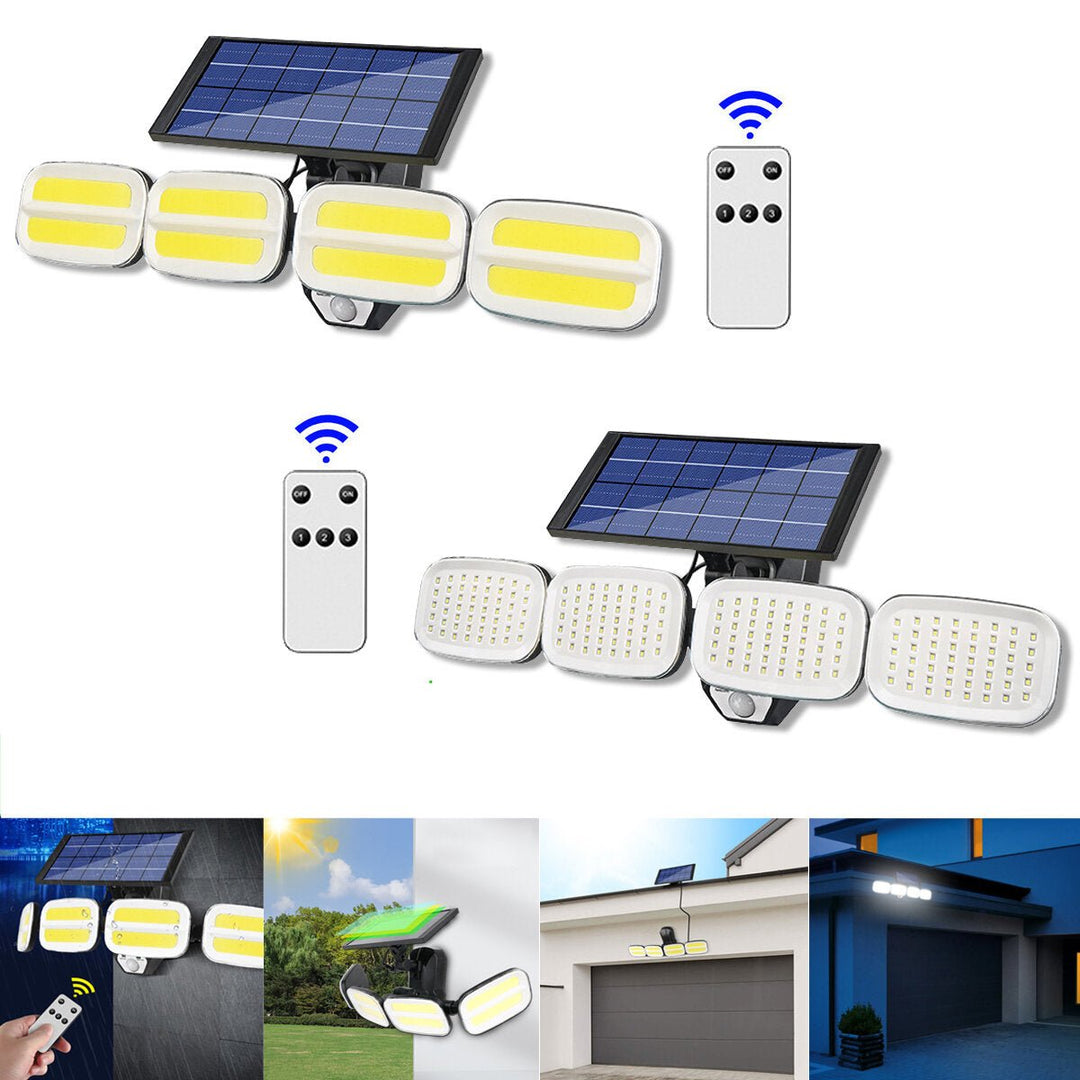 1200mAh Solar Wall Light Intelligent Human Sensor Light Super Bright Waterproof Outdoor Garden Camping Patio Lighting Image 1