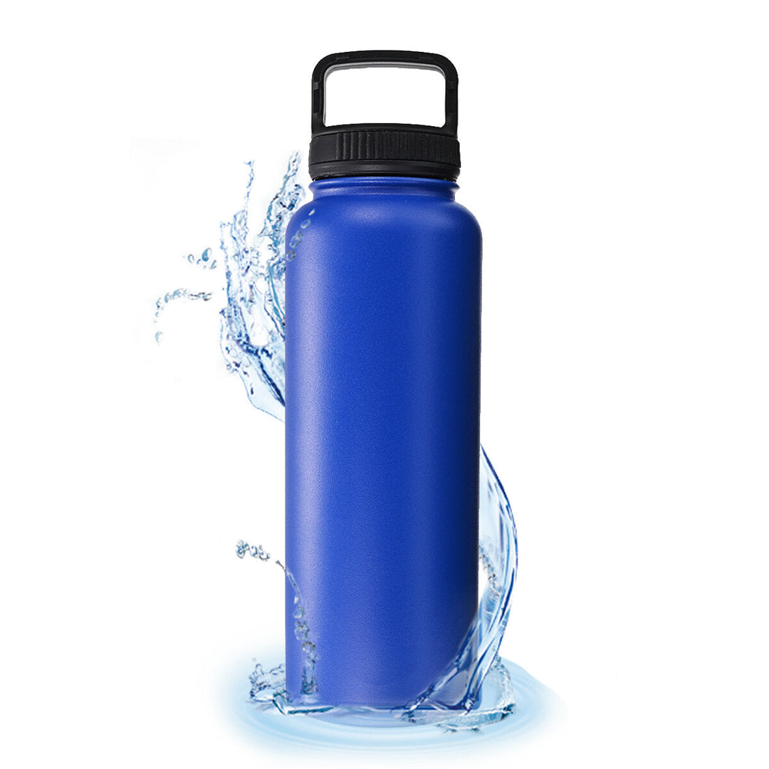 1200ML Stainless Steel Water Cup Large Capacity Outdoor Portable Keep Warm Bottle Image 1