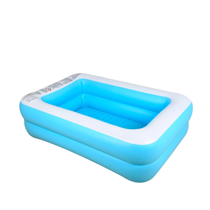 110/128/155cm Inflatable Swimming Pool Camping Garden Family Kids Paddling Pool Image 1