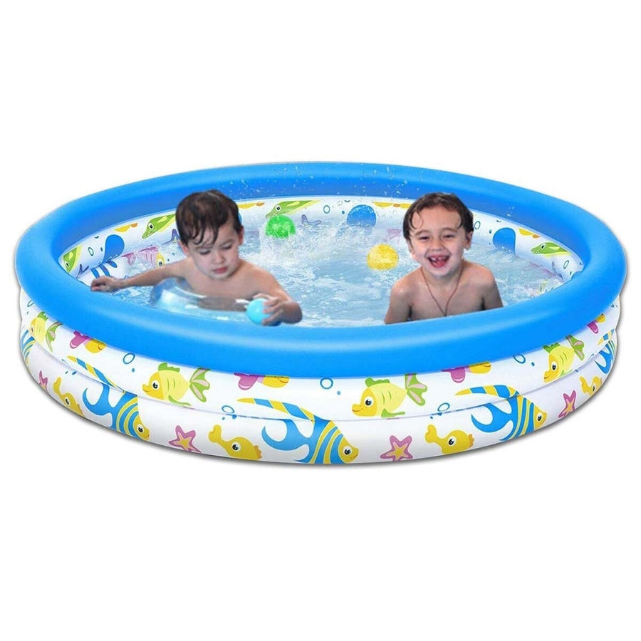 122x25cm Children Summer Outdoor Bathing Tub Baby Toddler Paddling Inflatable Round Swimming Pool Kids Image 1