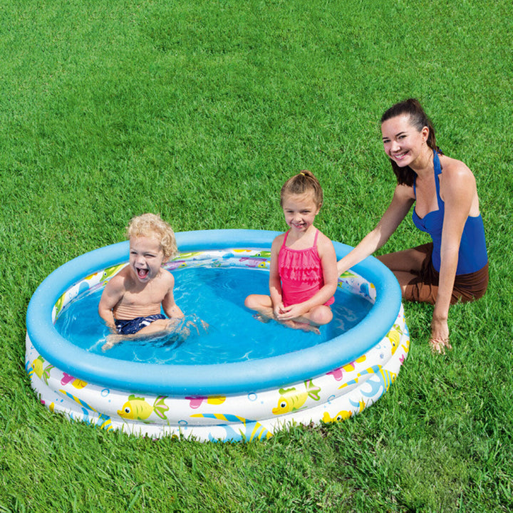 122x25cm Children Summer Outdoor Bathing Tub Baby Toddler Paddling Inflatable Round Swimming Pool Kids Image 2