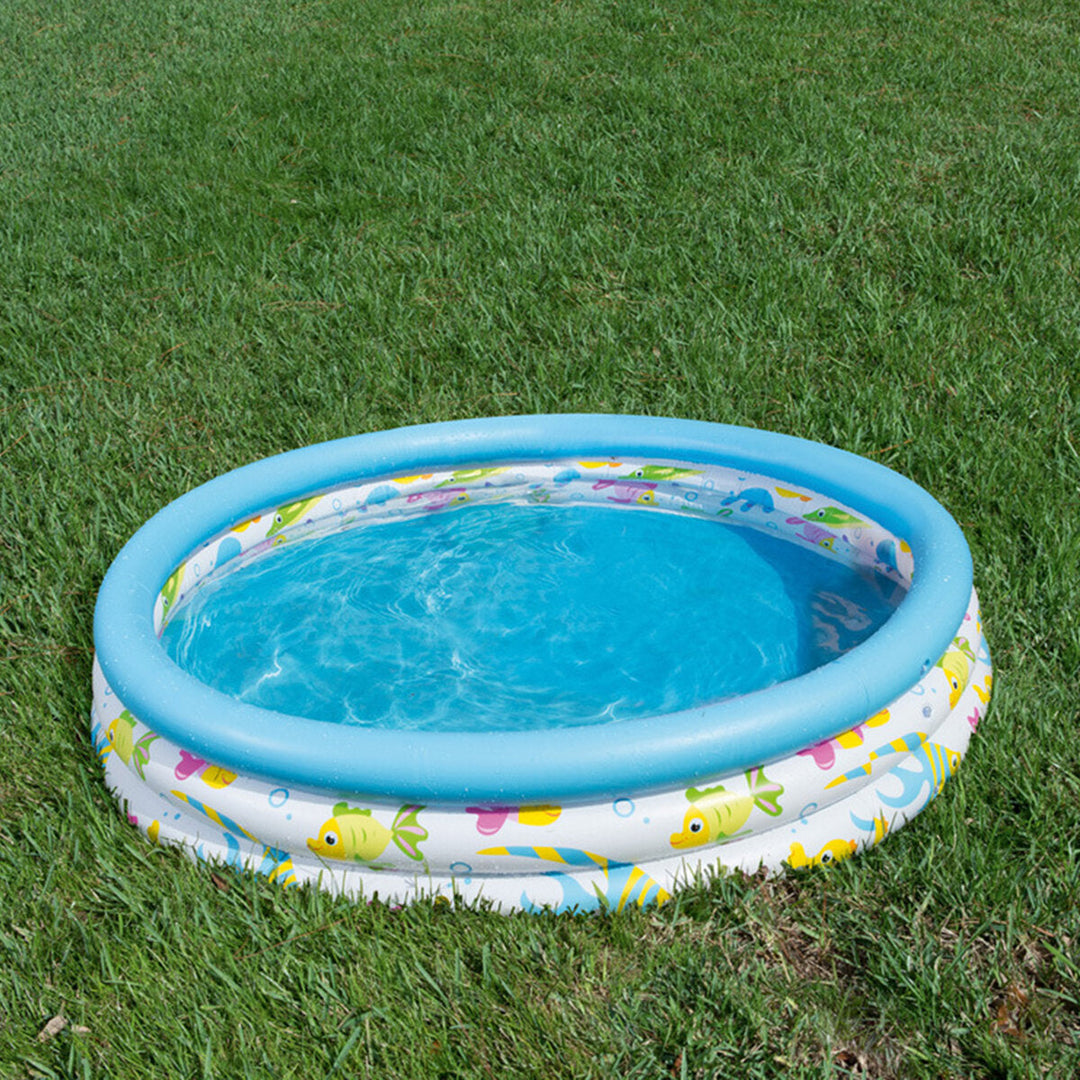 122x25cm Children Summer Outdoor Bathing Tub Baby Toddler Paddling Inflatable Round Swimming Pool Kids Image 3