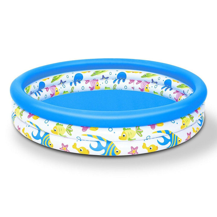 122x25cm Children Summer Outdoor Bathing Tub Baby Toddler Paddling Inflatable Round Swimming Pool Kids Image 4