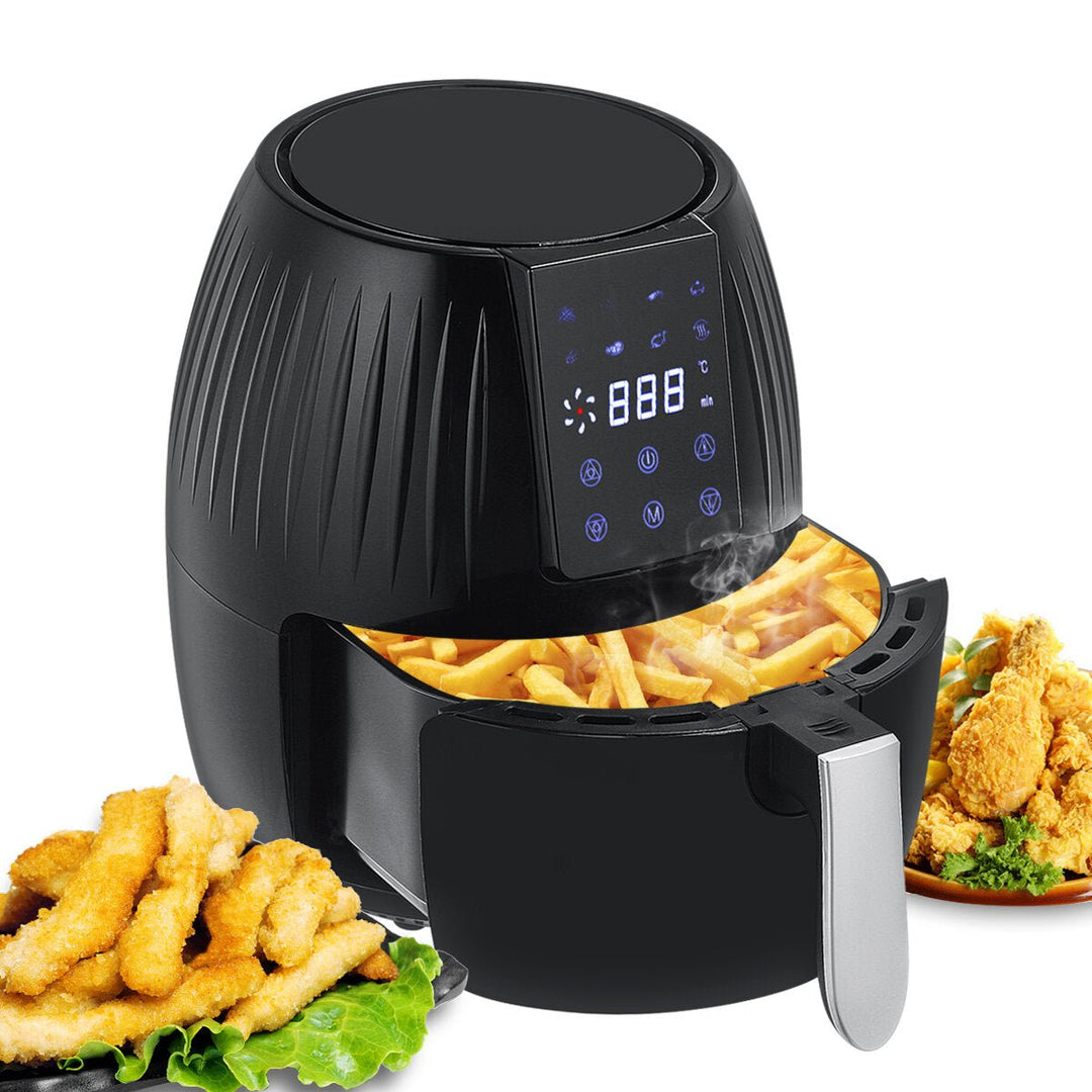 1300W Electric Hot Air Fryers Oven Oilless Cooker 5.5L Large Capacity Touch Screen 360 Cycle Heating with Non Stick Pot Image 1