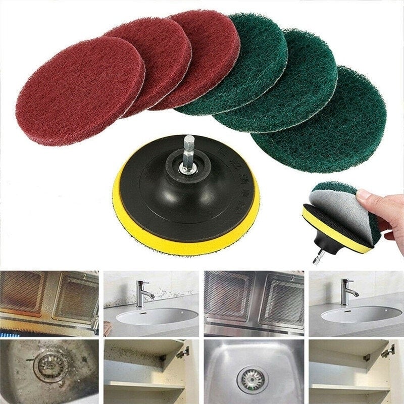 14pcs Drill Brush Tub Clean Electric Grout Power Scrubber Cleaning Tool Kit Image 8