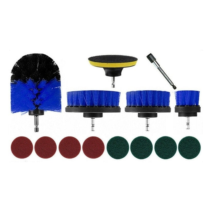 14pcs Drill Brush Tub Clean Electric Grout Power Scrubber Cleaning Tool Kit Image 10