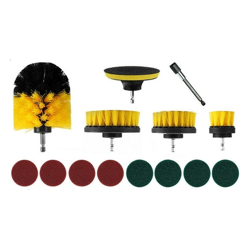 14pcs Drill Brush Tub Clean Electric Grout Power Scrubber Cleaning Tool Kit Image 11