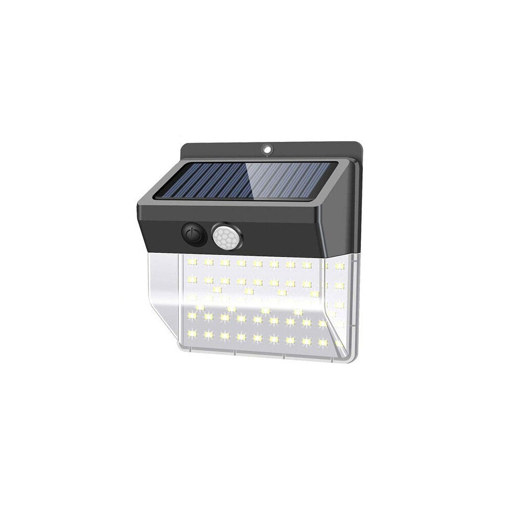 136LED Solar Light Motion Sensor Four-sided Lighting IP65 Waterproof 3 Lighting Modes lamp Gates Courtyard Park Garden Image 2