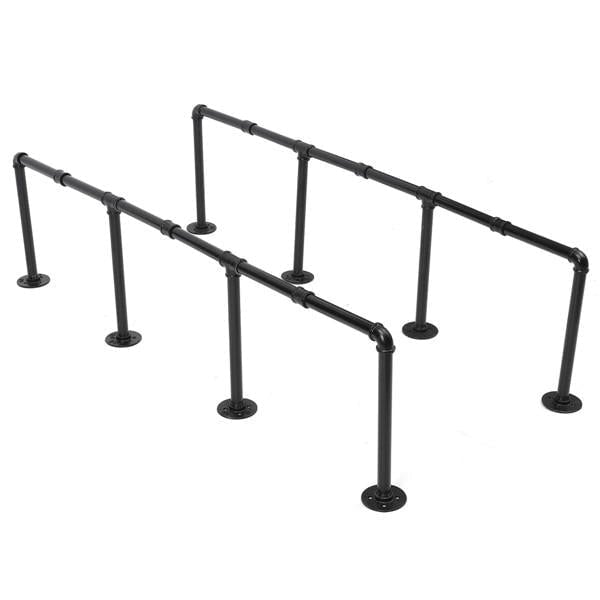 145cm Height Iron Pipe Shelf Retro Design Black Iron Pipe Wall Mount Shelf Shelving Tool Image 1