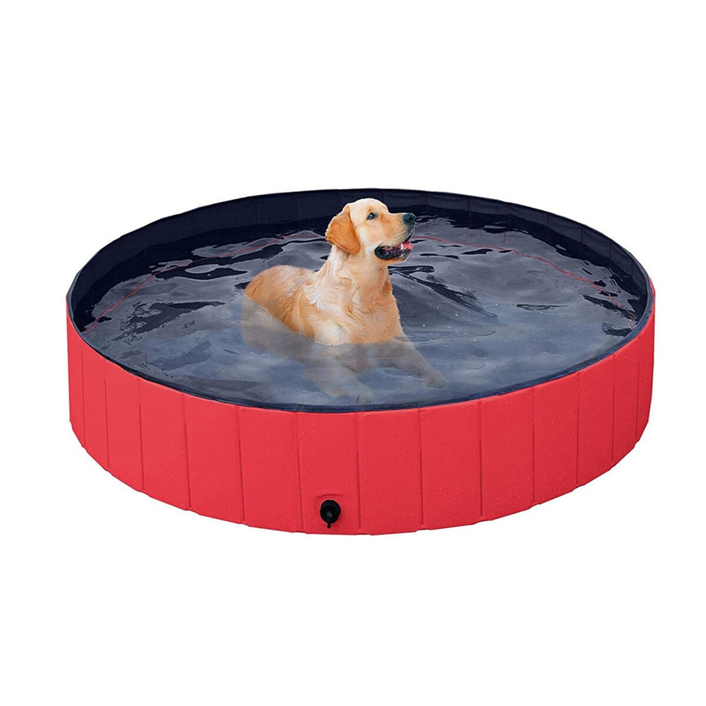 16030cm PVC Pet Bath Pool Dog Cat Animal Bath Washing Tub Folding Portable Swimming Pool Image 2