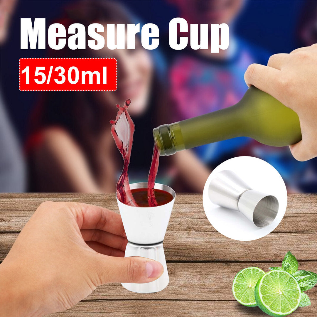 15/30ml Stainless Steel Measure Cup Drink Shot Ounce Jigger Bar Mixed Cocktail Tool Image 6