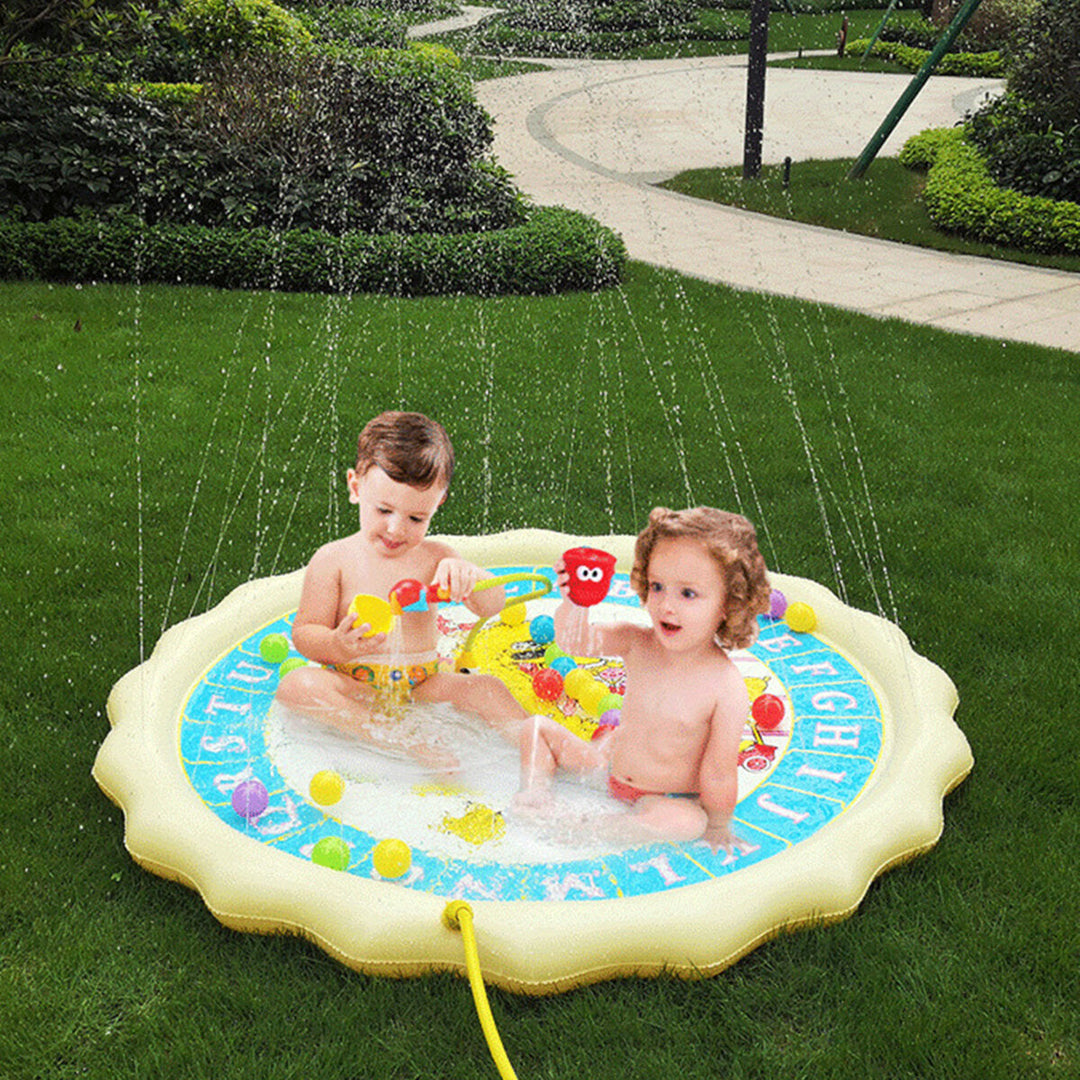 150cm Summer Swimming Air Mattress Kids Inflatable Baby Splash Water Pad Play Mat Children Wading Toys Image 5