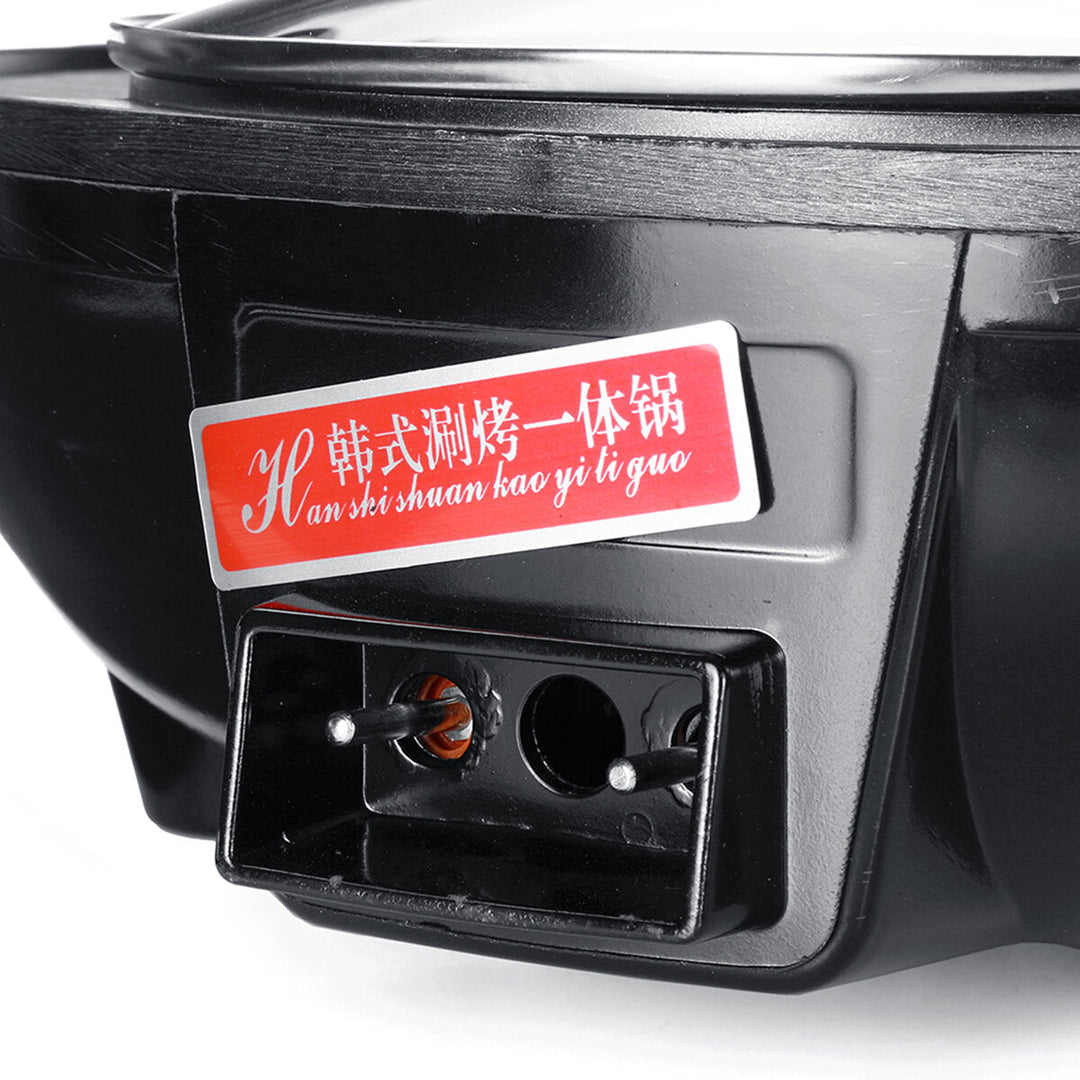 1600W 2 in 1 Electric Hotpot Oven Domestic Smokeless Barbecue Machine Pot Image 3