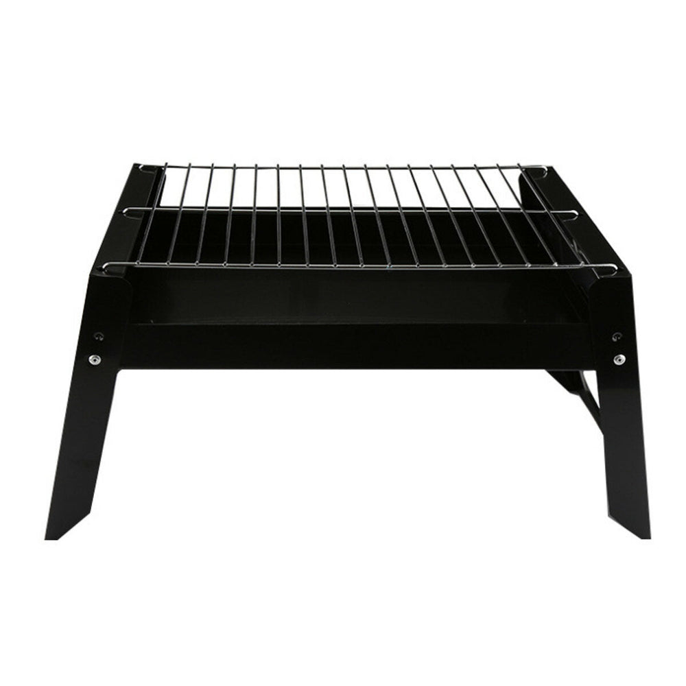 17.55x8.58x8.39in Folding BBQ Grill Stove Stainless Barbecue Charcoal Grill Outdoor Camping BBQ Patio Vacation Image 2