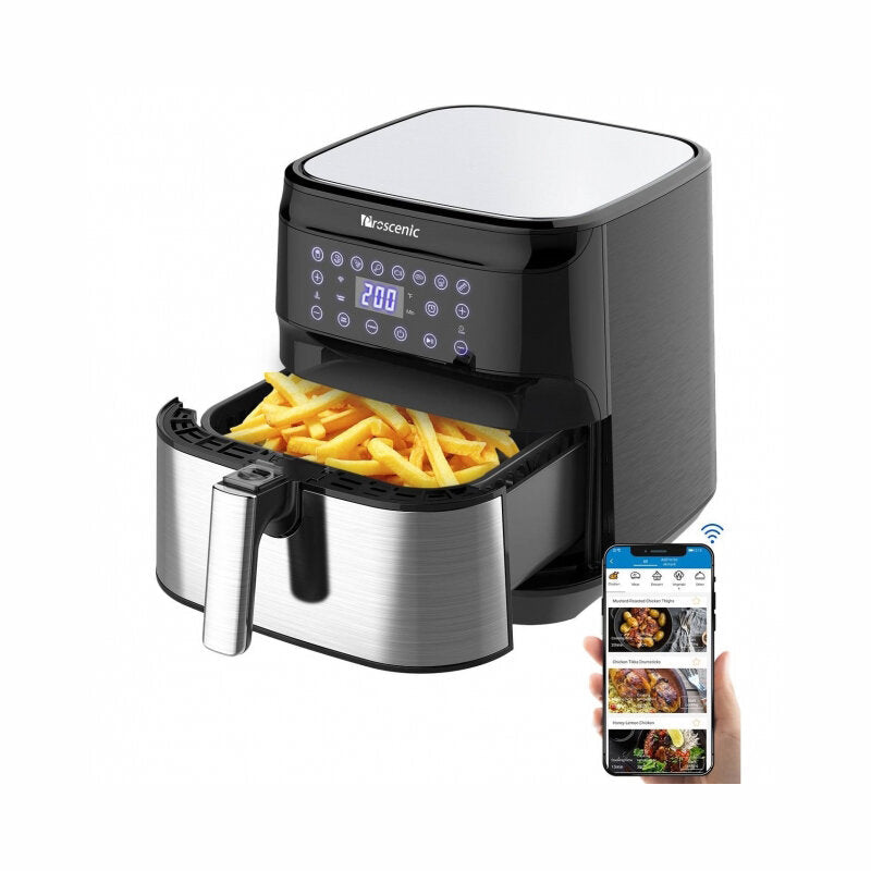 1700W 220V 5.5L Air Fryer APP Control 8+1 Cooking Functions Preheat and Warm Keeping Hot Oven Cooker with Touch Screen Image 1