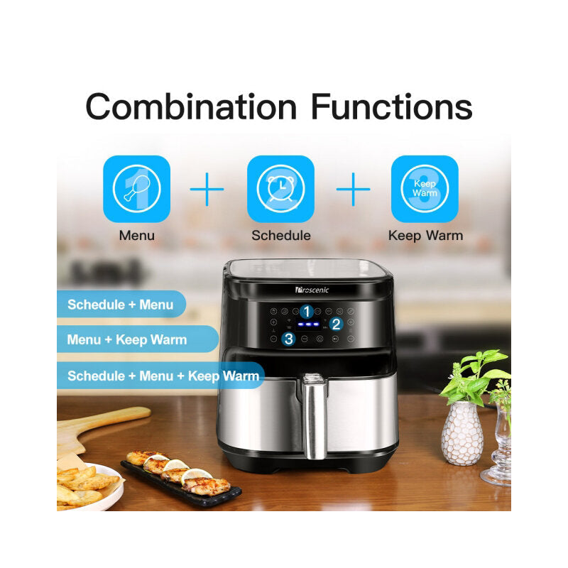 1700W 220V 5.5L Air Fryer APP Control 8+1 Cooking Functions Preheat and Warm Keeping Hot Oven Cooker with Touch Screen Image 5