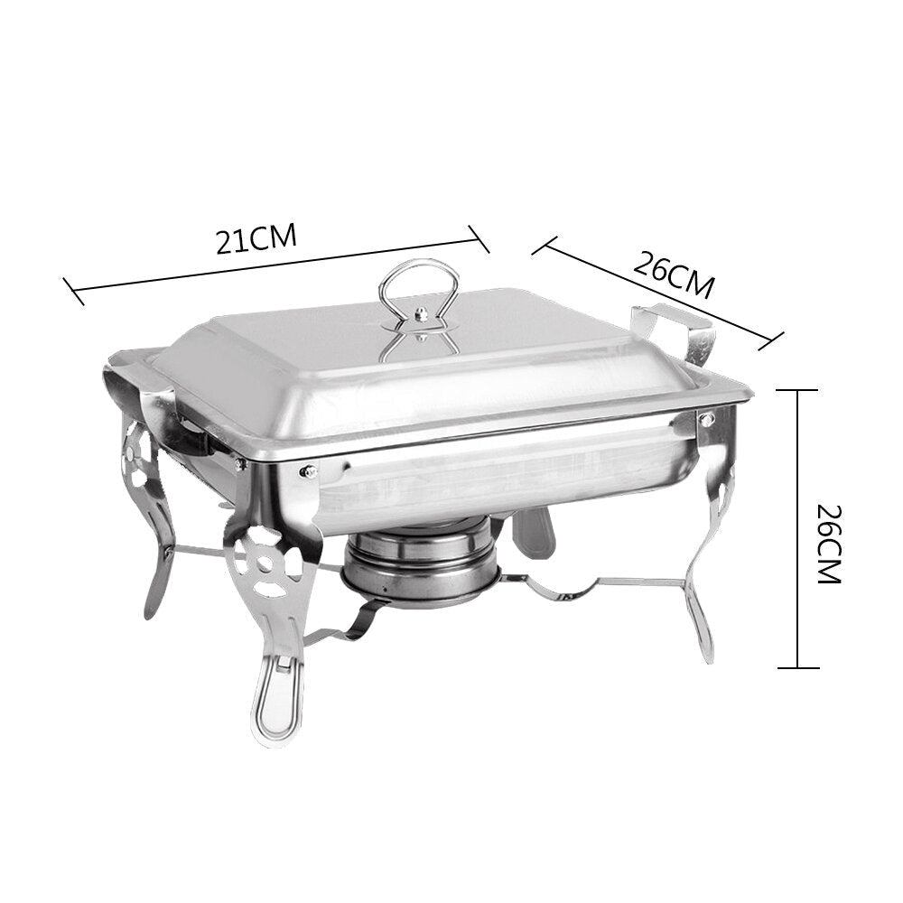 1PC 6L Stainless Steel Buffet Stove Chafing Dish Food Warmer Party Home Cater Food Warmer Buffet Stoves Image 4