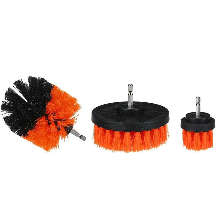 19pcs Drill Scrubber Cleaning Drill Brush Set with Sponge Extension Rod for Car Kitchen Grill Tile Toilet Bathroom Image 3