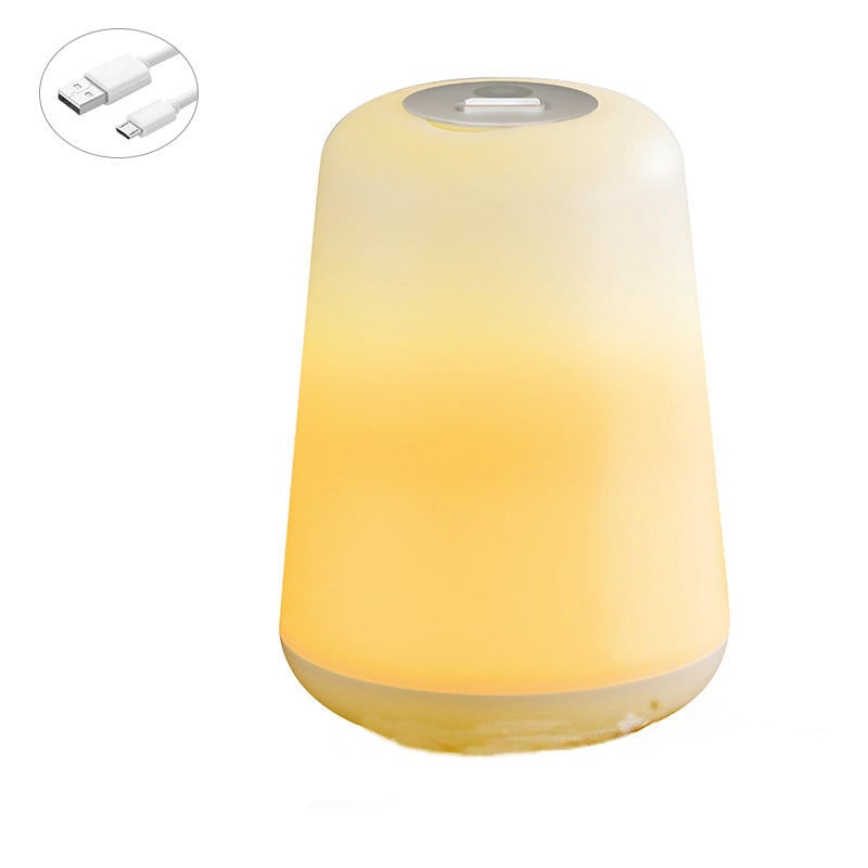 1W USB Night Light Bedside Lantern Plastic 60LM Two Modes Camping Lamp Table Desk LED Image 6