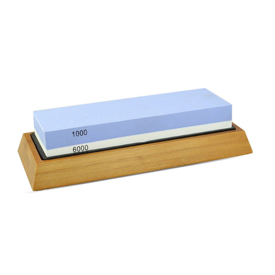 2 In 1 1000/6000 Grit Knife Sharpener Whetstone Sharpening Stones Grinding Stone System Water Stone Honing Kitchen Tool Image 1