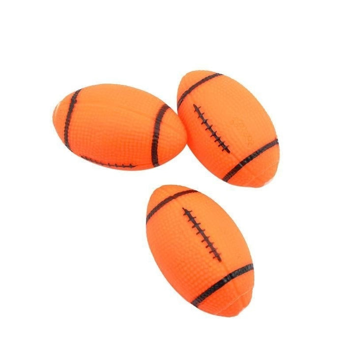 1Pc Pet Vocal Toys Gel Rugby Molar Bite Training Dog Toy Ball Cat Vent Toys Image 3