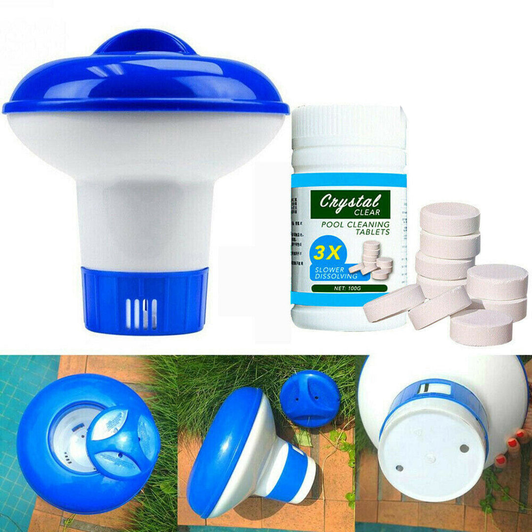 1PC Plastic Swimming Pool Spa Cleaning Tablet Floating Dispenser Chemical Sanitizing Helper Pool Cleaning Accessories Image 2