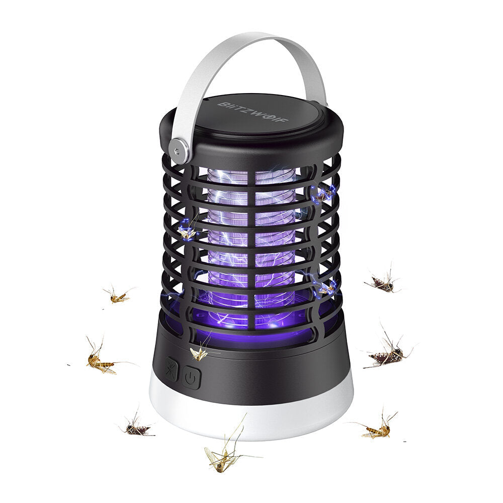 2 IN 1 Mosquito Killer Lamp Rechargeable 3 Modes LED Camping Light UV Insect Trap Light No Noise and Radiation Image 4