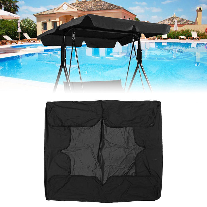 2 Seater Patio Swing Hammock Chair Anti-UV Waterproof Canopy Spare Cover+ Backrest + Cushion Cover Image 6