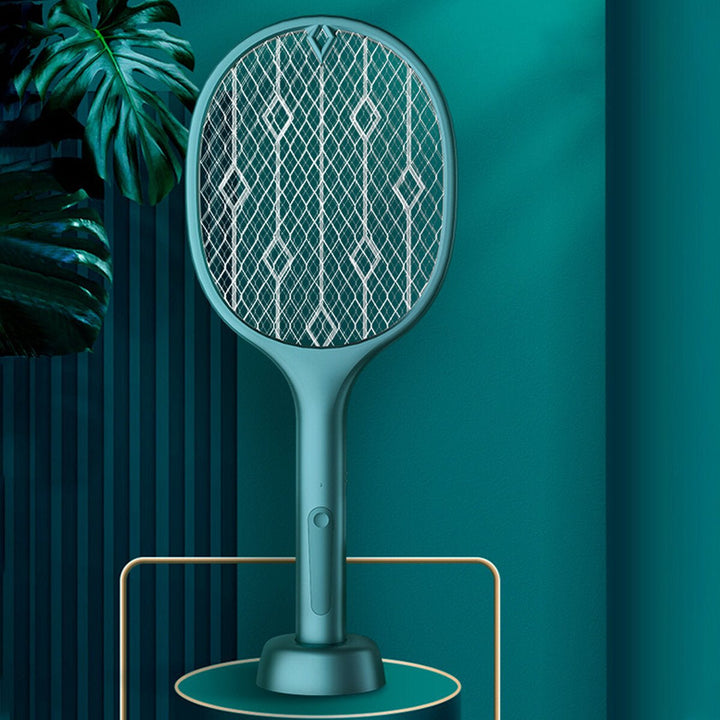 2-In-1 3000V Electric Mosquito Swatter Dual Mode Built-in Battery USB Rechargeable Outdoor Home Mosquito Killer Image 3