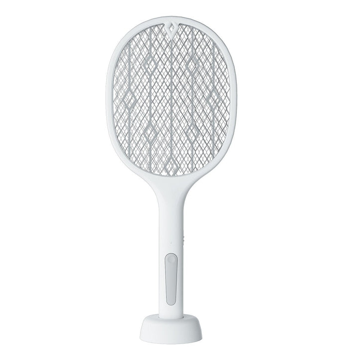 2-In-1 3000V Electric Mosquito Swatter Dual Mode Built-in Battery USB Rechargeable Outdoor Home Mosquito Killer Image 1