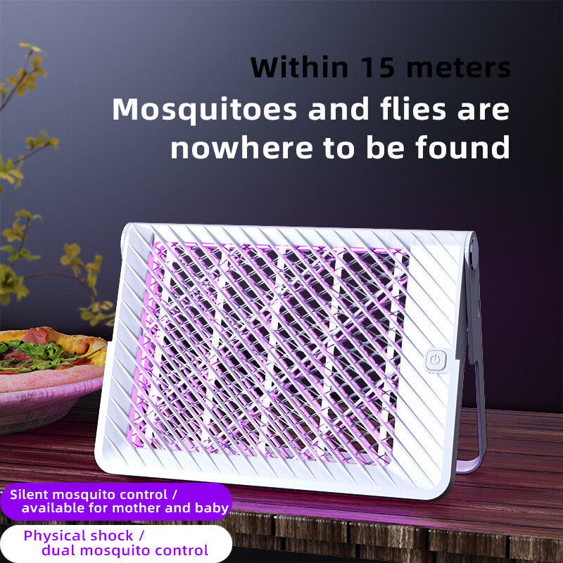 2-in-1 Wall-Mounted Mosquito Killer Lamp and Electric Fly Swatter for Home/Outdoors Image 6