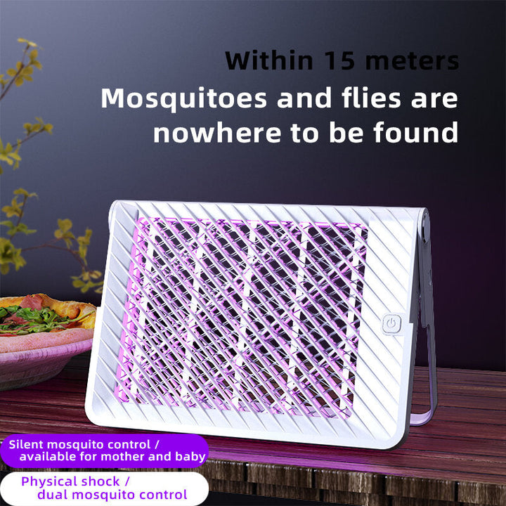 2-in-1 Wall-Mounted Mosquito Killer Lamp and Electric Fly Swatter for Home/Outdoors Image 6