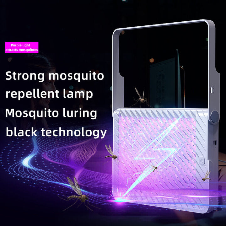 2-in-1 Wall-Mounted Mosquito Killer Lamp and Electric Fly Swatter for Home/Outdoors Image 9