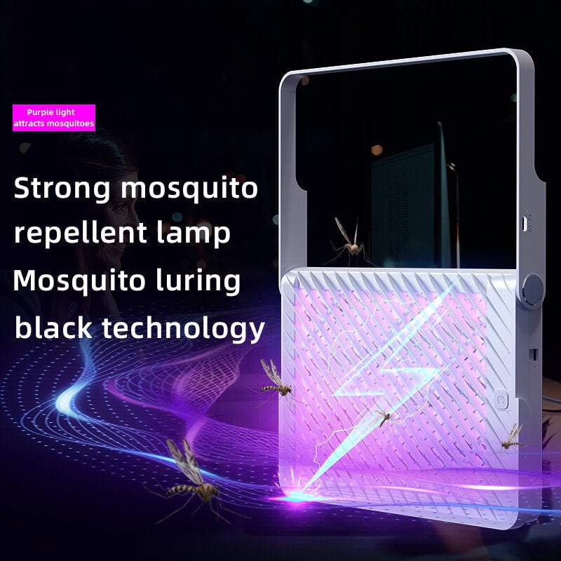 2-in-1 Wall-Mounted Mosquito Killer Lamp and Electric Fly Swatter for Home/Outdoors Image 9